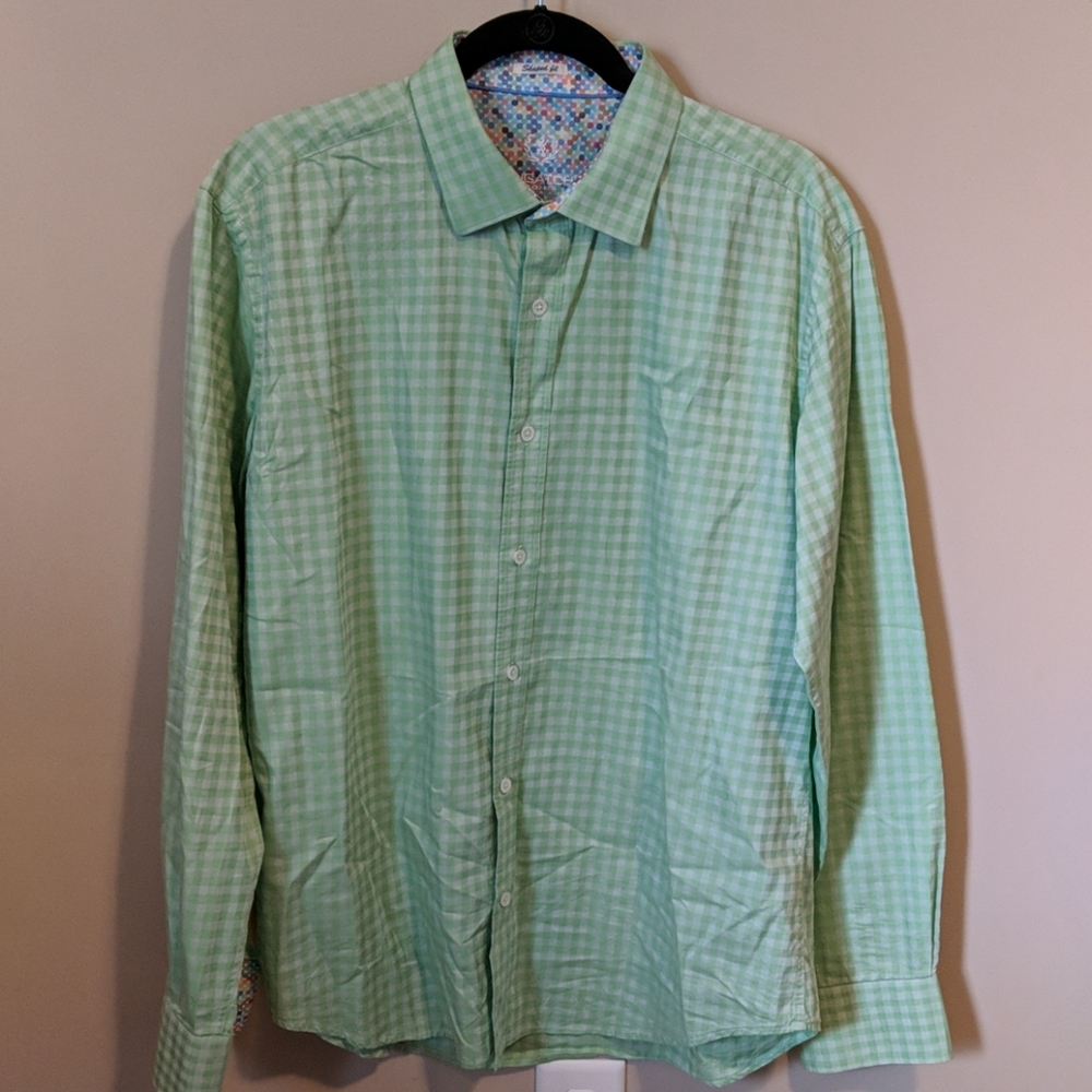 Bugatchi Uomo Shaped Fit Plaid Cotton Shirt